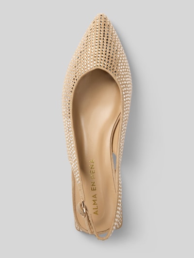 ALMA EN PENA Leren pumps met siersteentjes Zand - 3