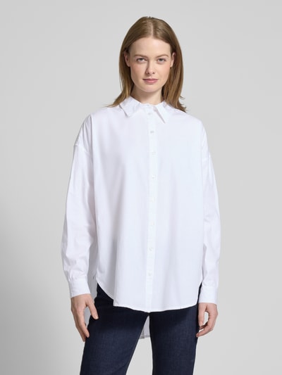 My Essential Wardrobe Boxy fit overhemdblouse met extra brede schouders, model 'Sunna' Wit - 4