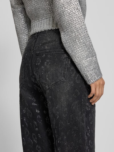 miss goodlife Ballon jeans met siersteentjes, model 'Leosparkle' Donkergrijs - 3