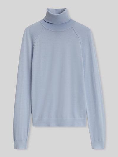 BOSS Slim Fit Rollkragenpullover aus reiner Schurwolle Modell 'Frizani' Hellblau 2