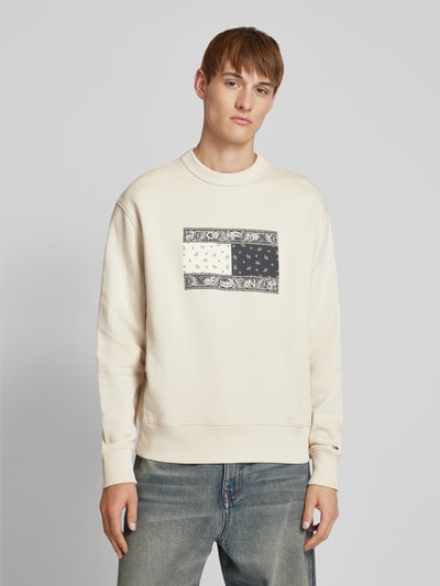 Tommy Jeans Relaxed Fit Sweatshirt aus reiner Baumwolle Beige 4