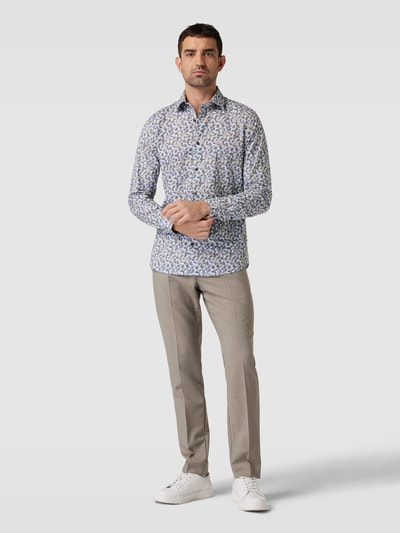 Matinique Slim fit vrijetijdsoverhemd met all-over motief, model 'MAtrostol' Lichtbruin - 1