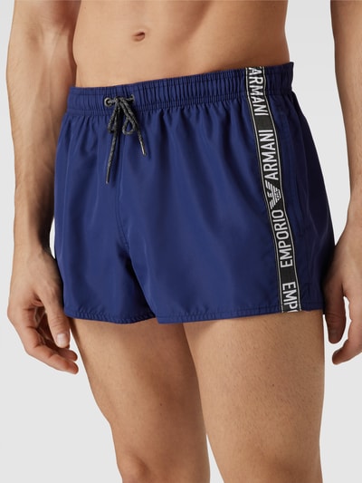 Emporio Armani Badehose mit Galonstreifen Dunkelblau 3