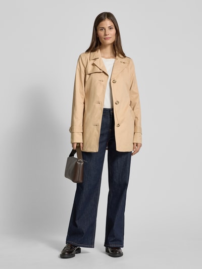 s.Oliver RED LABEL Kurzer Trenchcoat mit Bindegürtel Beige 1