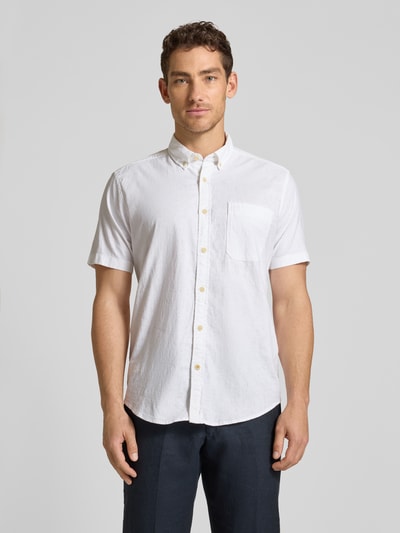 camel active Regular fit vrijetijdsoverhemd met Button-downkraag Wit - 4