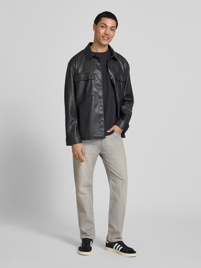 HUGO Blue Slim Fit Jeans aus Baumwoll-Mix Modell 'ASH' Hellgrau 1