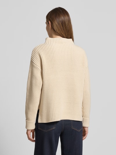 Selected Femme Regular Fit Strickpullover aus Baumwoll-Mix Modell 'SELMA' Beige 5