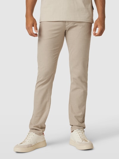 BOSS Orange Slim Fit Chino mit Hahnentrittmuster Oliv 4