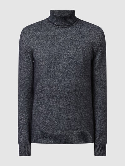 Tom Tailor Rollkragenpullover mit Woll-Anteil  Dunkelblau 2