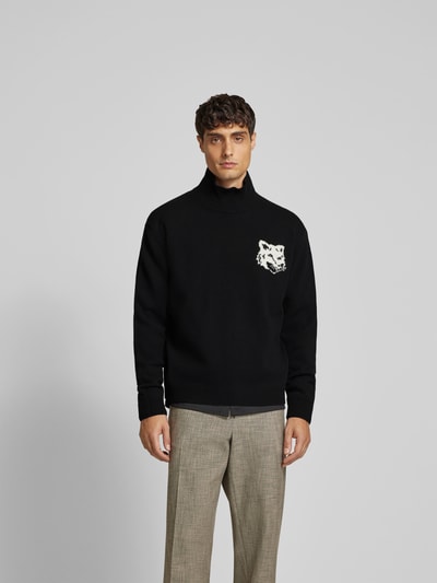 MAISON KITSUNE Sweatshirt mit Label-Print Black 4