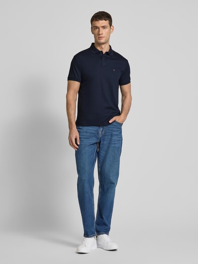 Tommy Hilfiger Regular Fit Poloshirt mit Logo-Stitching Marine 1