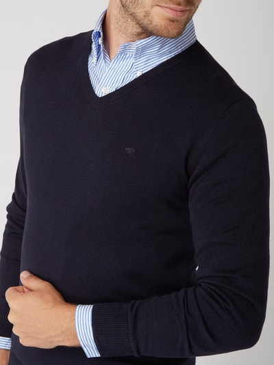 Tom Tailor Pullover mit V-Ausschnitt Marine 4