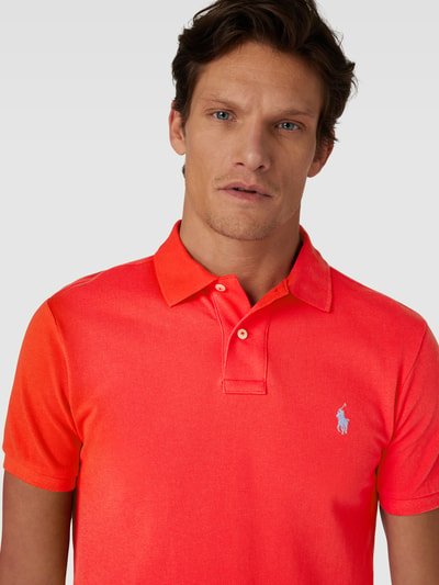 Polo Ralph Lauren Slim Fit Poloshirt mit Logo-Stitching Rot 3