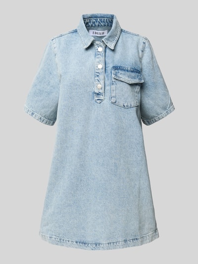 EDITED Jeansjurk met borstzak Jeansblauw - 2