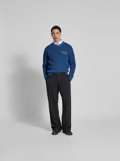 MAISON KITSUNÉ Pullover aus Baumwoll-Mix Dunkelblau 1