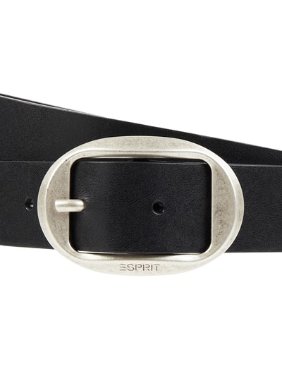 Esprit Leren riem met doornsluiting, model 'Greta' Zwart - 2