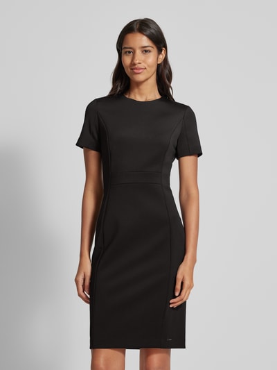 Calvin Klein Womenswear Knielanges Kleid mit Label-Detail Modell 'NEOPRENE' Black 4