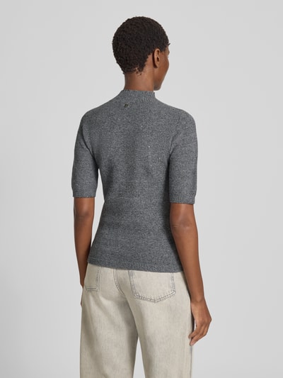 Liu Jo White Gebreid shirt met opstaande kraag Middengrijs - 5