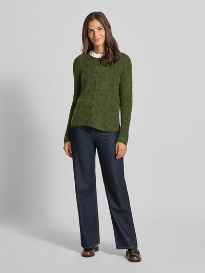 ICHI Kurtka z dzianiny z okrągłym dekoltem model ‘KAMARA’ Khaki 1