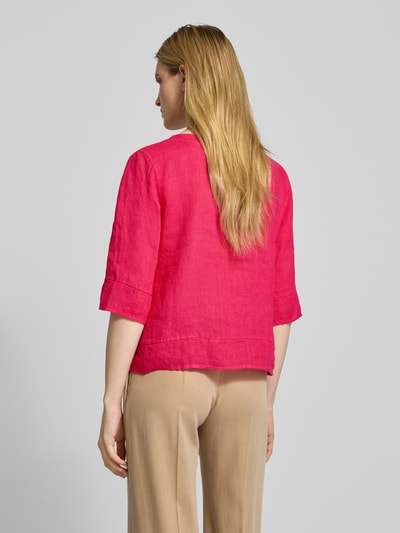 ZABAIONE Bluzka koszulowa z listwą guzikową Mocnoróżowy 5