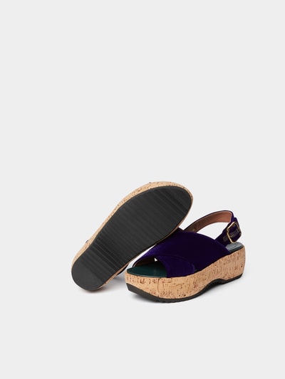 Marni Pantolette mit Kork-Absatz Violett 4