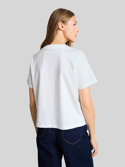 Tom Tailor Denim Regular Fit T-Shirt aus reiner Baumwolle Weiss 5