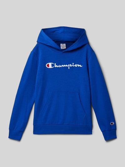 CHAMPION Hoodie met labelstitching Koningsblauw - 1