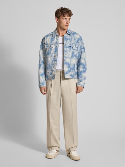 Les Deux Jeansjacke mit Brusttaschen Modell 'Rally Cloud' Marine 1