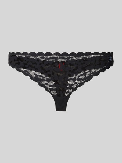 HUGO String mit Label-Detail Black 1