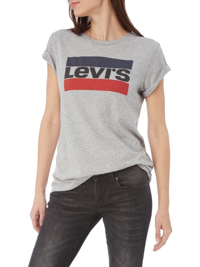 Levi's® T-Shirt mit Logo-Print Hellgrau Melange 4