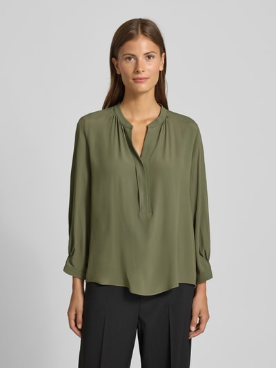 Luisa Cerano Blusenshirt mit V-Ausschnitt Khaki 4
