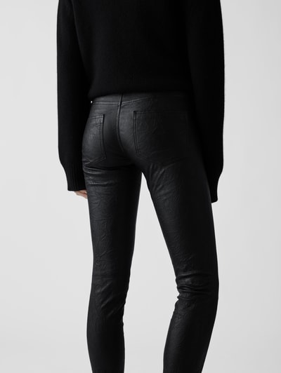 Zadig & Voltaire Lederhose mit Label-Details Schwarz 6