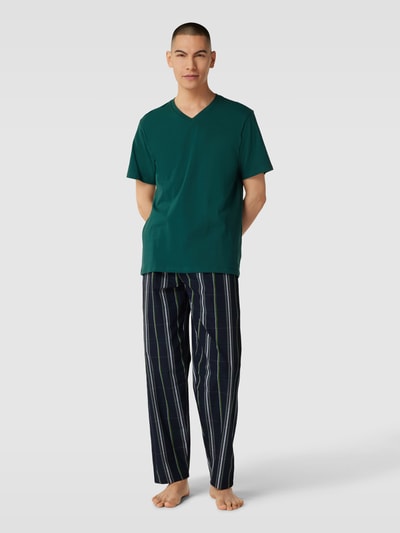 Schiesser Pyjama-Hose mit Tartan-Karo Dunkelblau 1