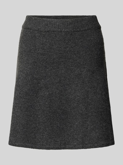 Produktfoto, Strickrok met elastische band Model 'Gisa' van Neo Noir, materiaalmix met wol, a-lijn, minirok, bandwijdte maat 36: 34 cm, totale lengte: 44 cm