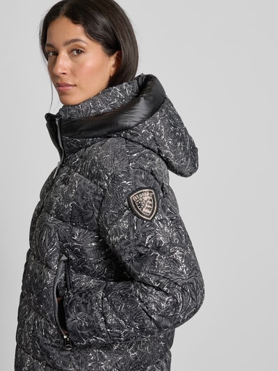 Blauer Usa Daunenjacke mit Zweiwege-Reißverschluss Modell 'CARMEL' Black 3