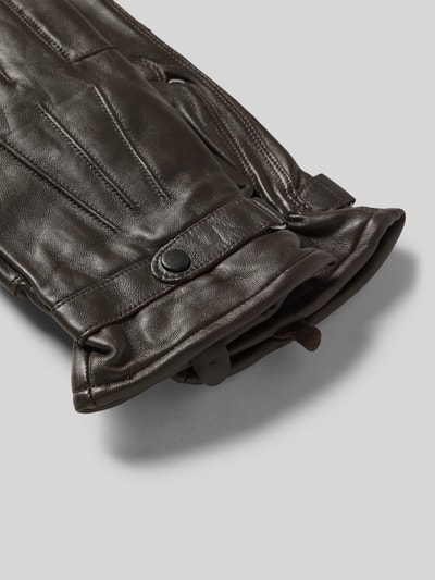 Barbour Handschuhe aus echtem Rindsleder Dunkelbraun 2