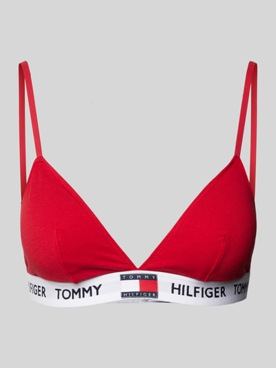 TOMMY HILFIGER Biustonosz trójkątny z pasem z logo Czerwony 1