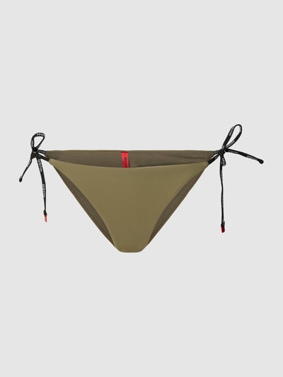 HUGO Bikini-Slip mit Schnürung Modell 'PURE' Khaki 1