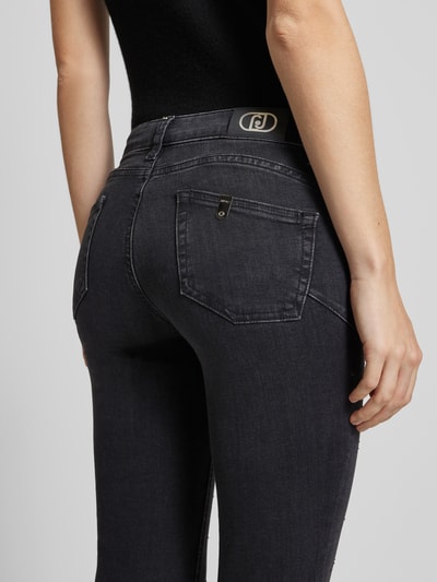 Liu Jo White Slim fit jeans met vaste pijpboorden Zwart - 3