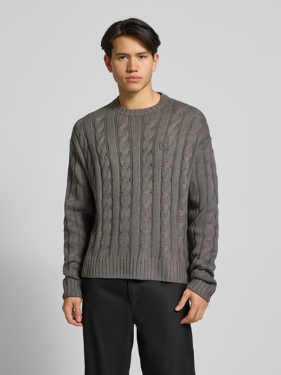KARL KANI Strickpullover mit gerippten Abschlüssen Black 4