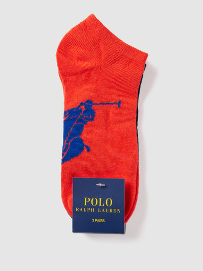 Polo Ralph Lauren Underwear Sneakersocken mit Label-Print im 3er-Pack Rot 3