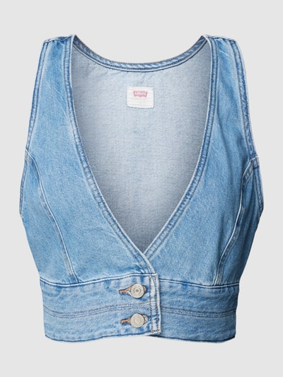 Levi's® Top krótki z imitacji denimu model ‘RAINE’ Jeansowy niebieski 2