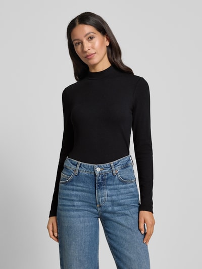 Marc O'Polo Regular fit shirt met lange mouwen van katoenmix Zwart - 4