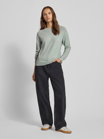 Only Sweter z dzianiny o kroju regular fit z raglanowymi rękawami model ‘RICA’ Trzcinowy 1