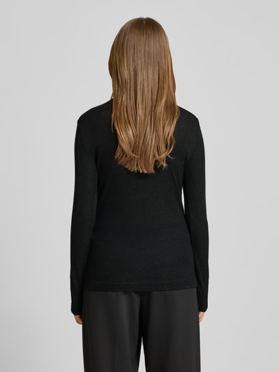 Rich & Royal Longsleeve aus Viskose-Mix mit Stehkragen Black 5