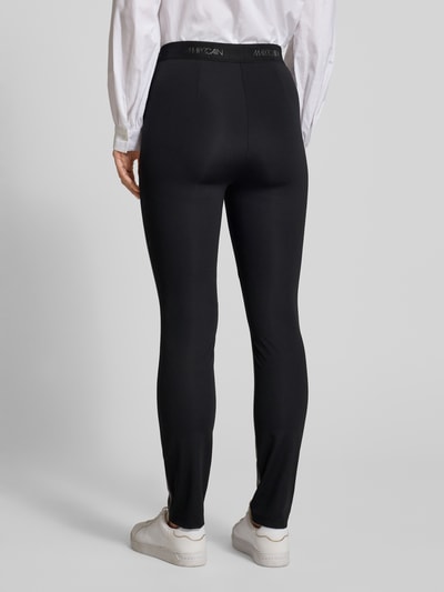 Marc Cain Slim Fit Hose in Leder-Optik Black 5