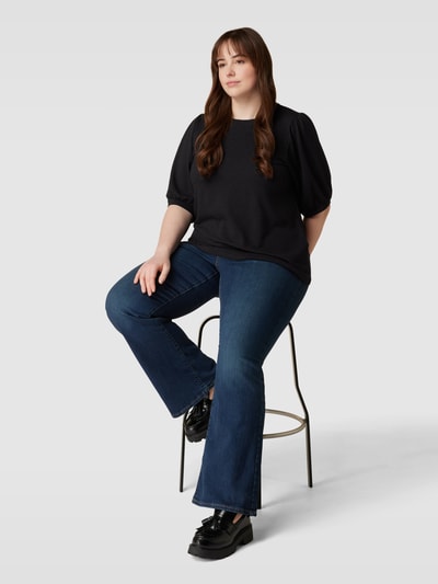 Evoked Vila PLUS SIZE Blusenshirt mit Puffärmeln Modell 'VIDIANAN' Black 1