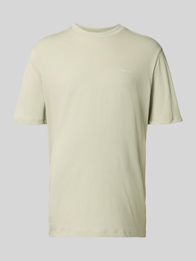 Produktfoto, Regular Fit T-Shirt aus reiner Baumwolle Modell 'DERO222' von HUGO, Optik: Unifarben, Label-Print, Rundhals, Kurzarm, Materialverarbeitung: Jersey