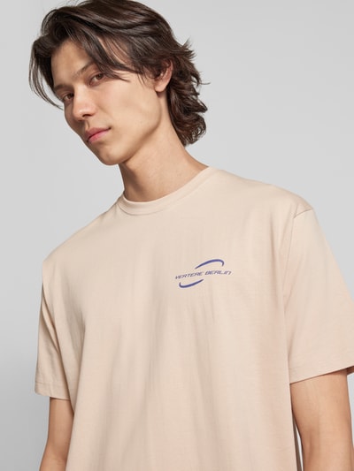 Vertere T-shirt met labelprint, model 'INSOMNIA' Beige - 3