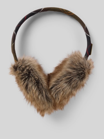 Barbour Ohrenwärmer mit Baumwoll-Anteil Modell 'FAUX-FUR' Oliv 1